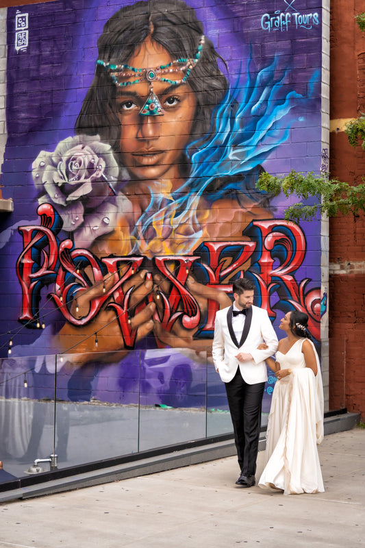 Custom Made Silk Draped Corset Based Wedding Dress Created For Anna Nirmala.