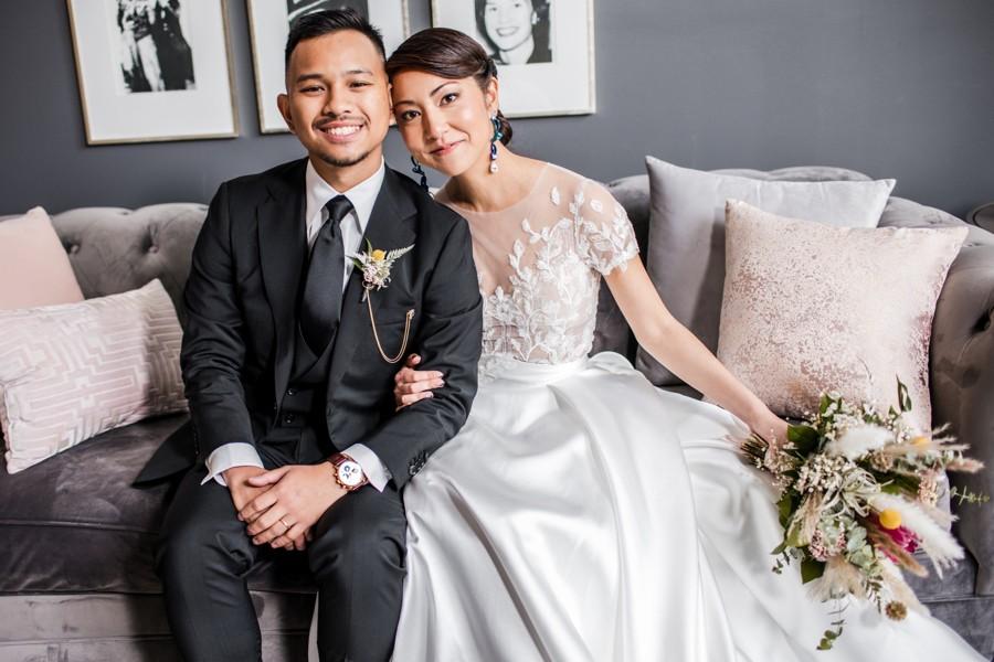 Hand Embroidered Custom Created Wedding Gown And Hand Painted Traditional Outfit